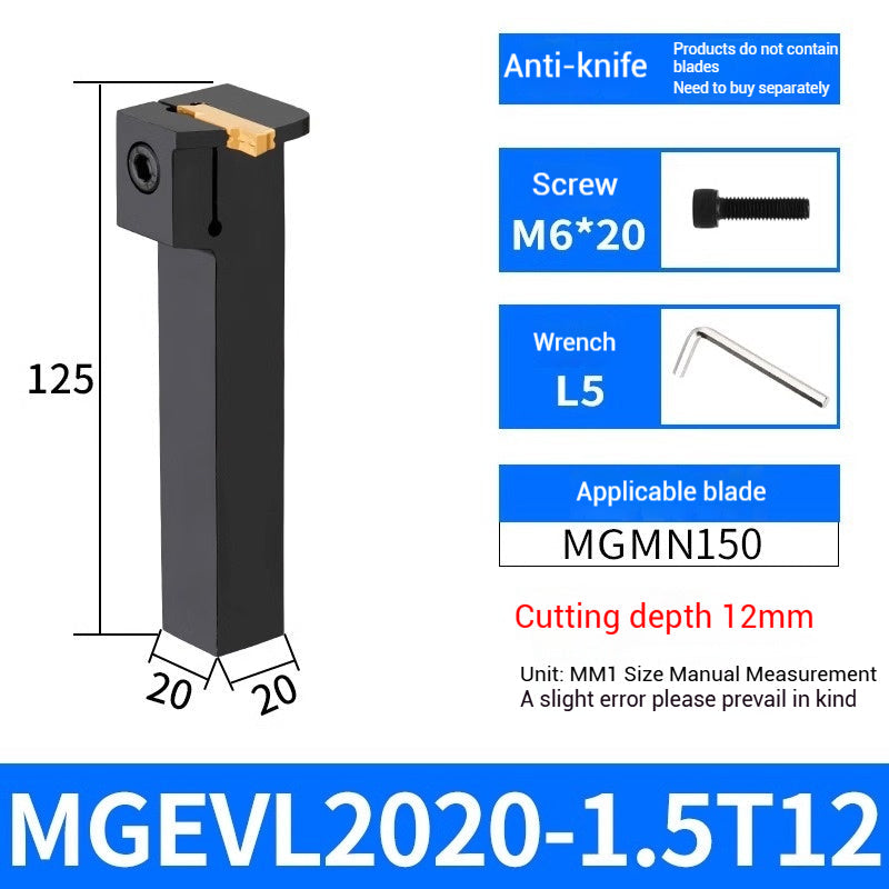 1023-CNC grooving cutter bar MGEVR1616-2 spring steel cutter 2020-3 lathe 7-shaped outer diameter cut off groove cutters Shandong Denso Pricision Tools Co.,Ltd.